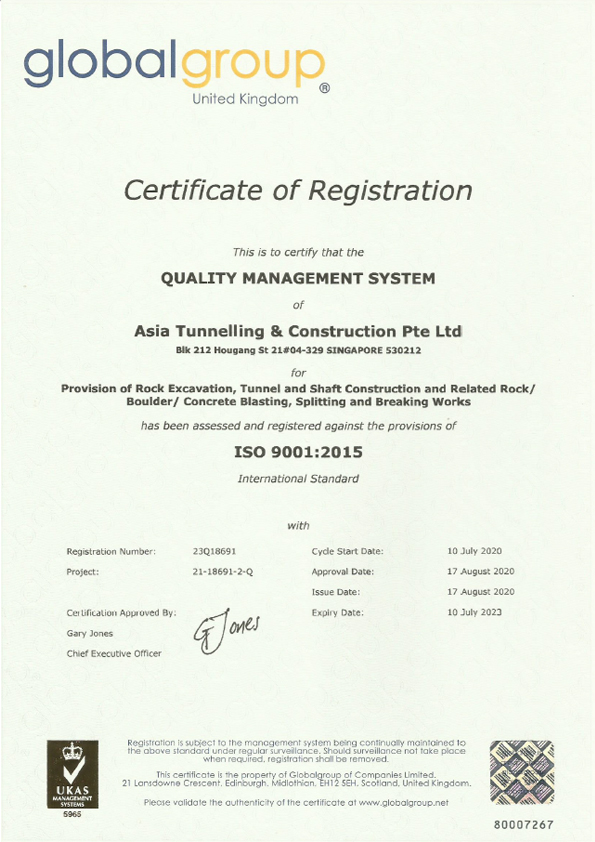 ATC QMS Cert Yr 2020